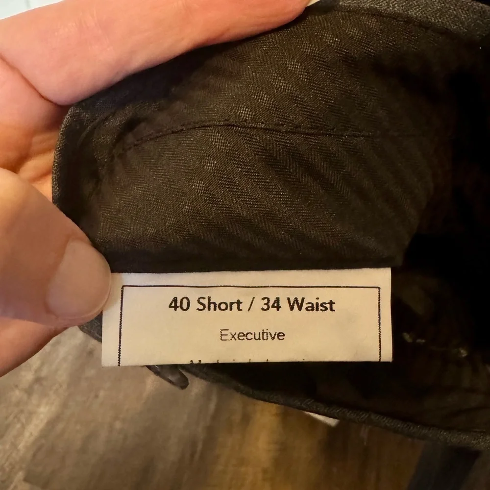 Jos. A. Bank Charcoal Pinstripe Suit (with Pants)
